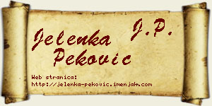 Jelenka Peković vizit kartica